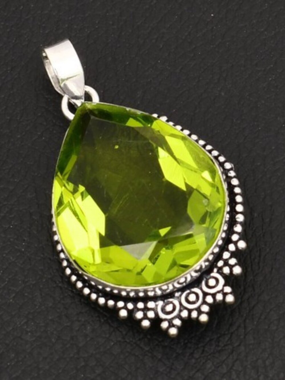 Peridot Gemstone Sterling Silver Handmade Pendant